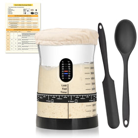 Coco Bird Pro sourdough jar close-up shows 50oz capacity for multiple loaves