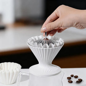 Codale presser compatible with basket and V60 papers for versatile brewing