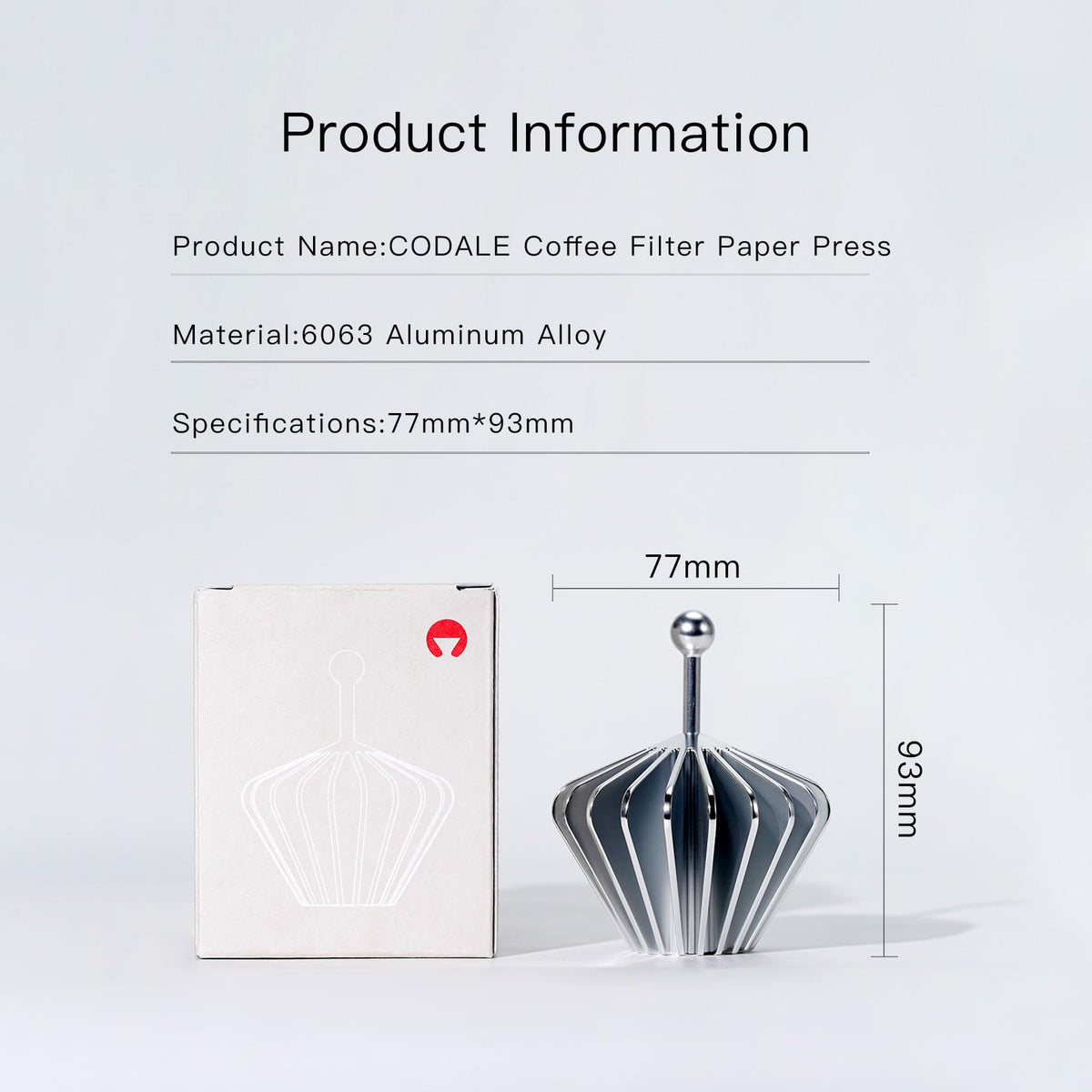 Petal-design Codale presser adds visual appeal while preparing pour-over coffee