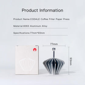 Petal-design Codale presser adds visual appeal while preparing pour-over coffee