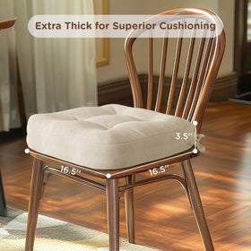 Codi 16.5x16.5x3.5 inch cushion fits most chairs.