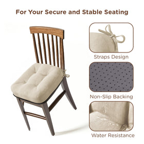 Codi non-slip bottom and side straps prevent chair cushion movement.