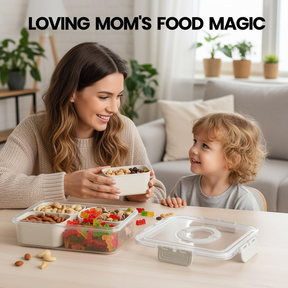 CODIEKEY Snackle Box transparent lid lets you monitor contents at a glance.