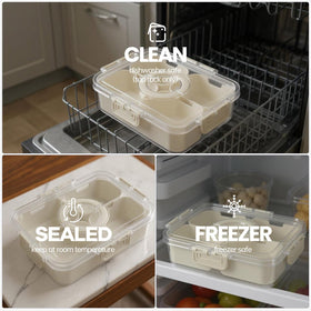 CODIEKEY Snackle Box divided tray with removable cups for easy portioning.
