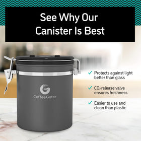 Coffee Gator kitchen storage on counter for practical daily coffee organization