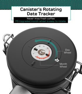 Coffee Gator date-wheel tracks freshness for smarter brewing