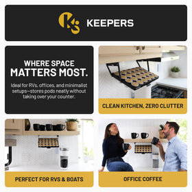 COFFEEKEEPERS Keepers rugged steel resists wear for reliable everyday use.