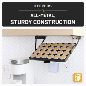 COFFEEKEEPERS Keepers space-saving solution declutters countertops and enhances workflow.