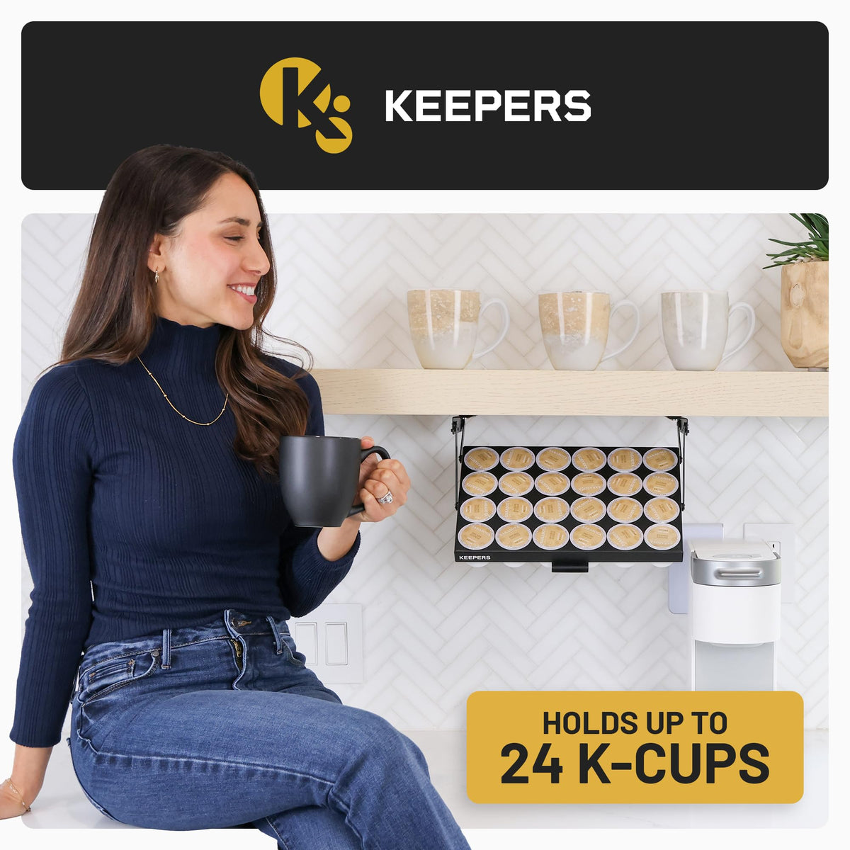 COFFEEKEEPERS Keepers keeps Keurig pods organized for quick, convenient brewing.