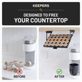 COFFEEKEEPERS Keepers swing-down access improves daily cup grab with compact under-cabinet design.