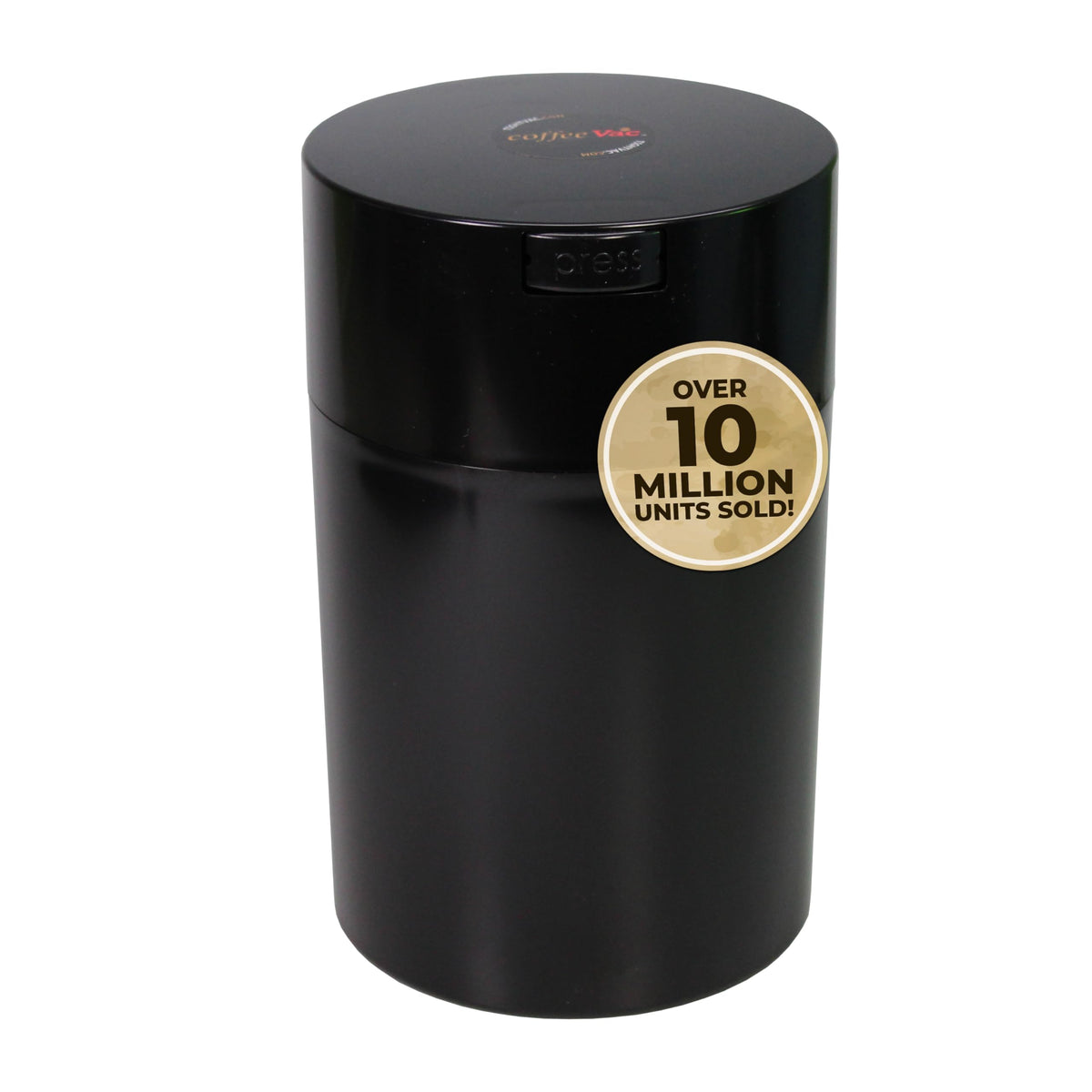 COFFEEVAC airtight 1LB container with compact design for fresher beans