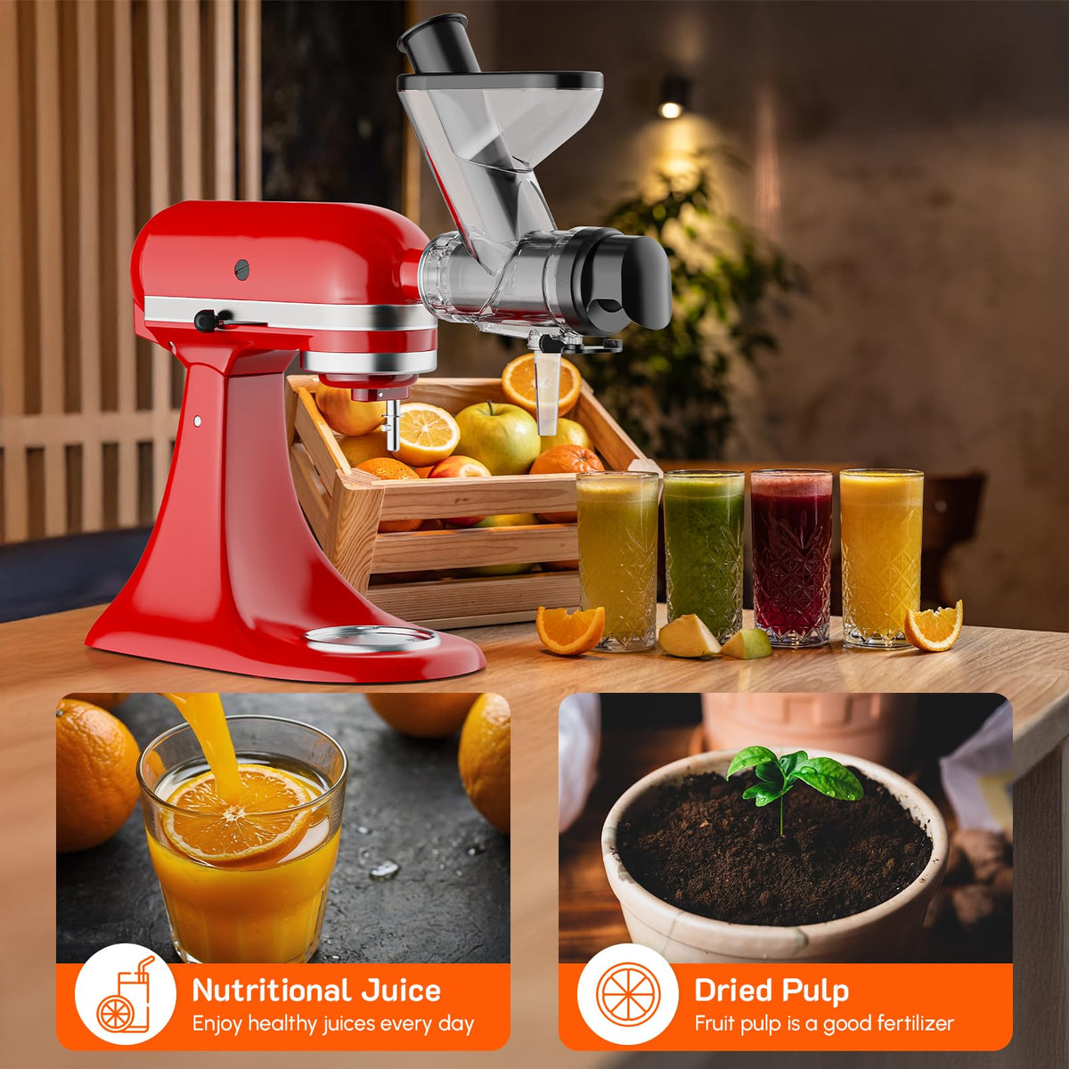 Cofun high-juice yield feature minimizes waste and maximizes extraction.