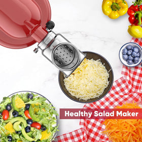 Cofun cheese grater attachment with four blades for versatile shredding and slicing