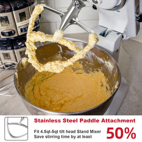 Cofun paddle fits 4.5–5 qt KitchenAid mixers for versatile use.