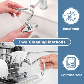 Cofun dough hook is dishwasher safe for easy cleanup.