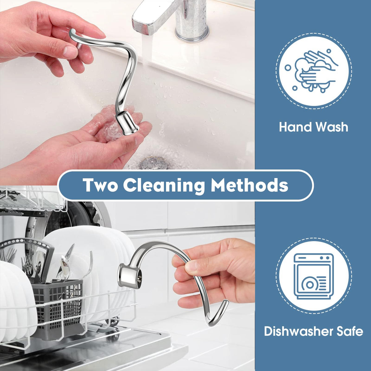 Cofun hook features a smooth surface for quick, hygienic cleaning.