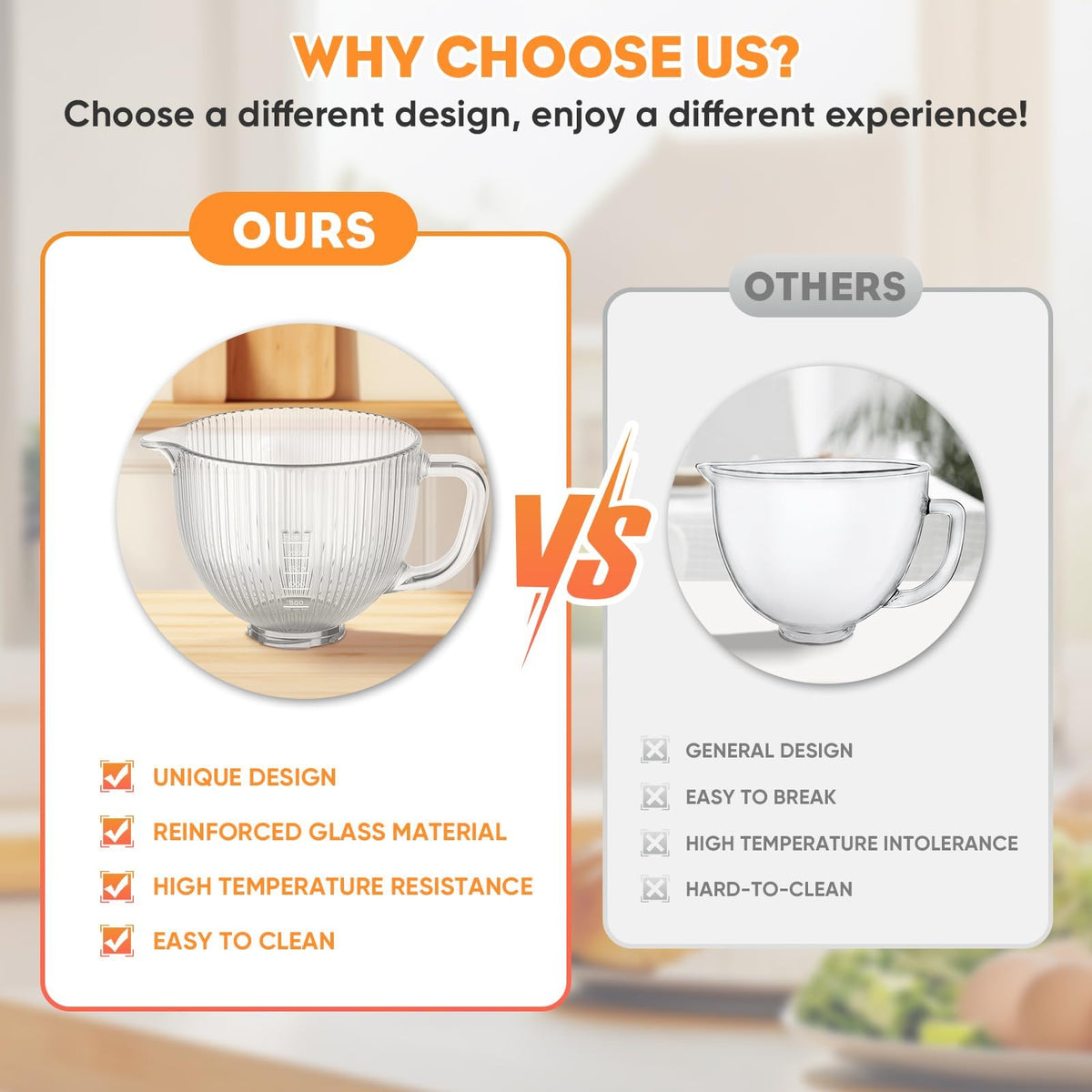 Cofun freezer-safe mixer bowl for versatile prep
