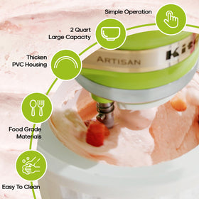 Cofun dasher inside the attachment for smooth, even churning.