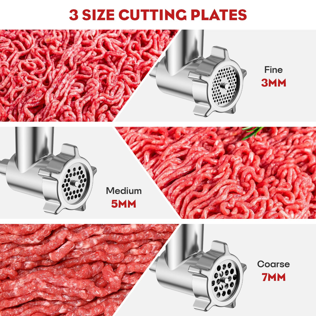 Cofun meat grinder on KitchenAid, sturdy attachment for reliable processing.