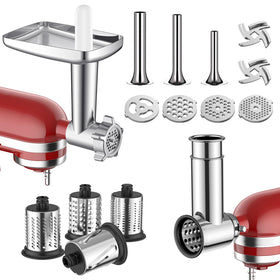 Cofun meat grinder attachment for KitchenAid, versatile grinding and sausage stuffing.