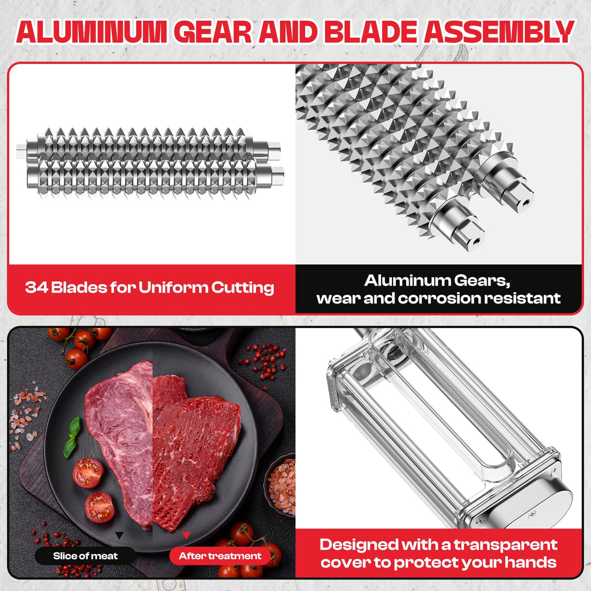 Cofun meat tenderizer base suction demonstrates stability during use.