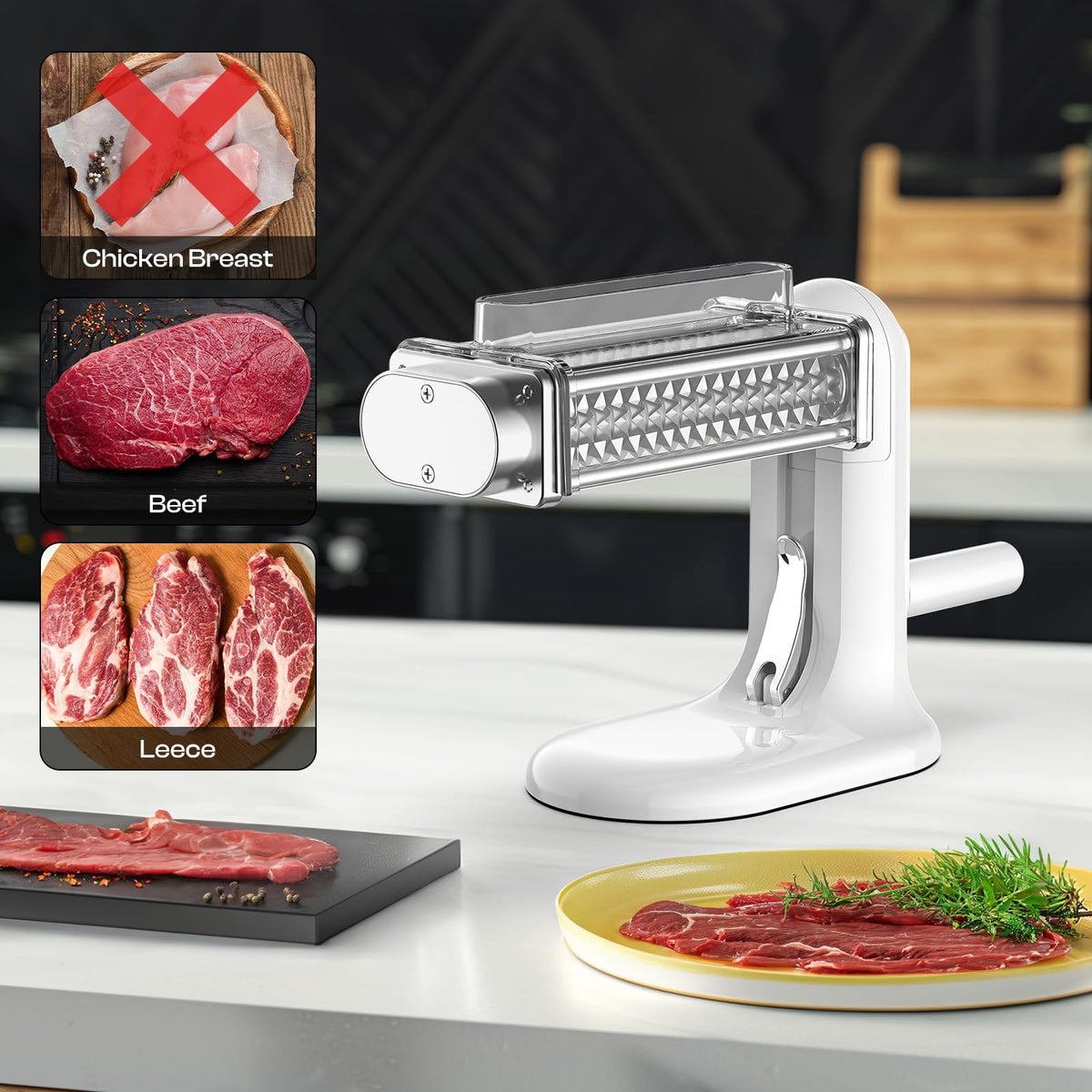 Cofun meat tenderizer gear detail showing durable stainless steel construction.