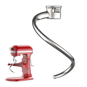 Cofun stainless steel spiral dough hook fits KitchenAid 5 Plus and 6-QT bowls.