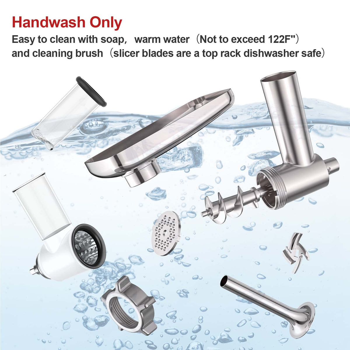 Cofun top-rack safe slicer blades for dishwasher cleaning