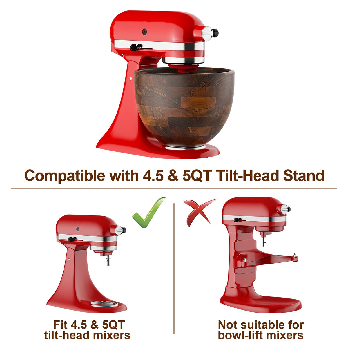 Cofun natural wood surface helps ingredients release smoothly during mixing.