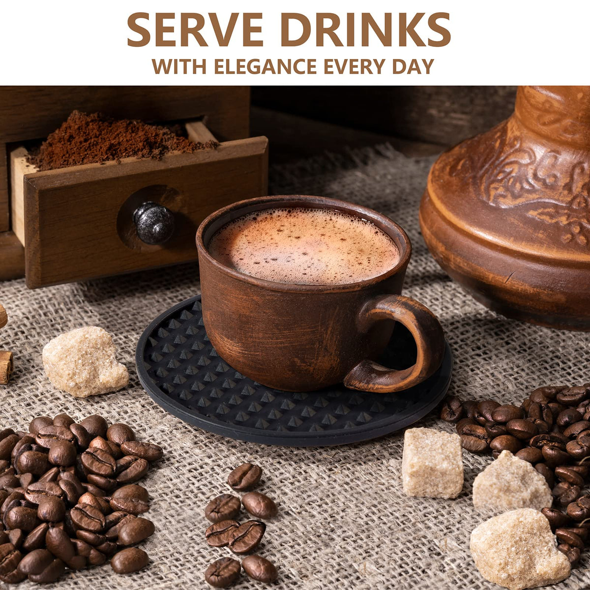 Coga coasters are dishwasher safe for easy cleaning after gatherings.