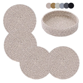 Coga Trivets on counter with 7-inch pads protecting surfaces from heat