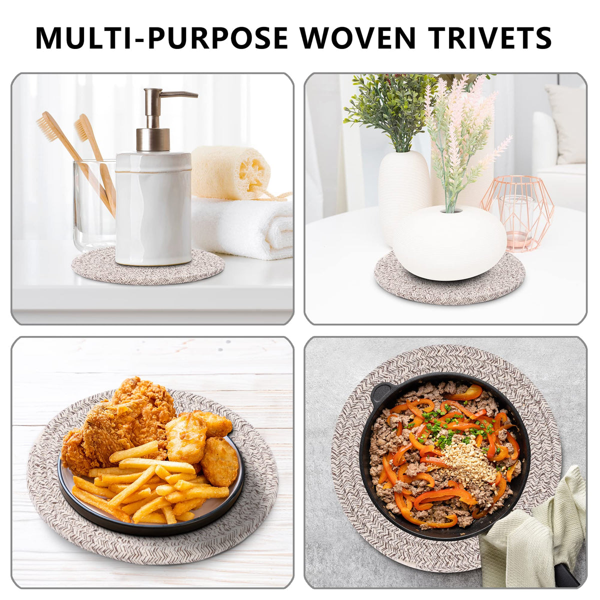 Coga Trivets used as versatile dish mat and coaster in kitchen