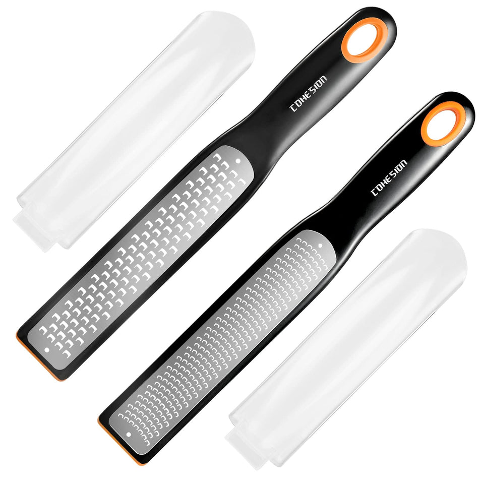 Cohesion etched zester and grater blade closeup, ultra-sharp edge for precise zesting