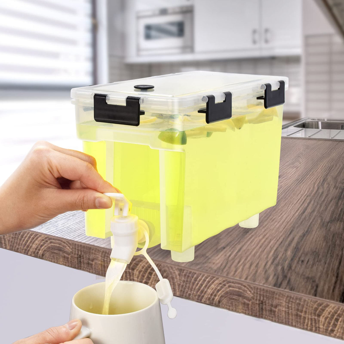 COHOMA 1 gallon drink dispenser with spigot for easy pouring.