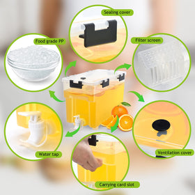 COHOMA dispenser with lid seal keeps beverages fresh during gatherings.