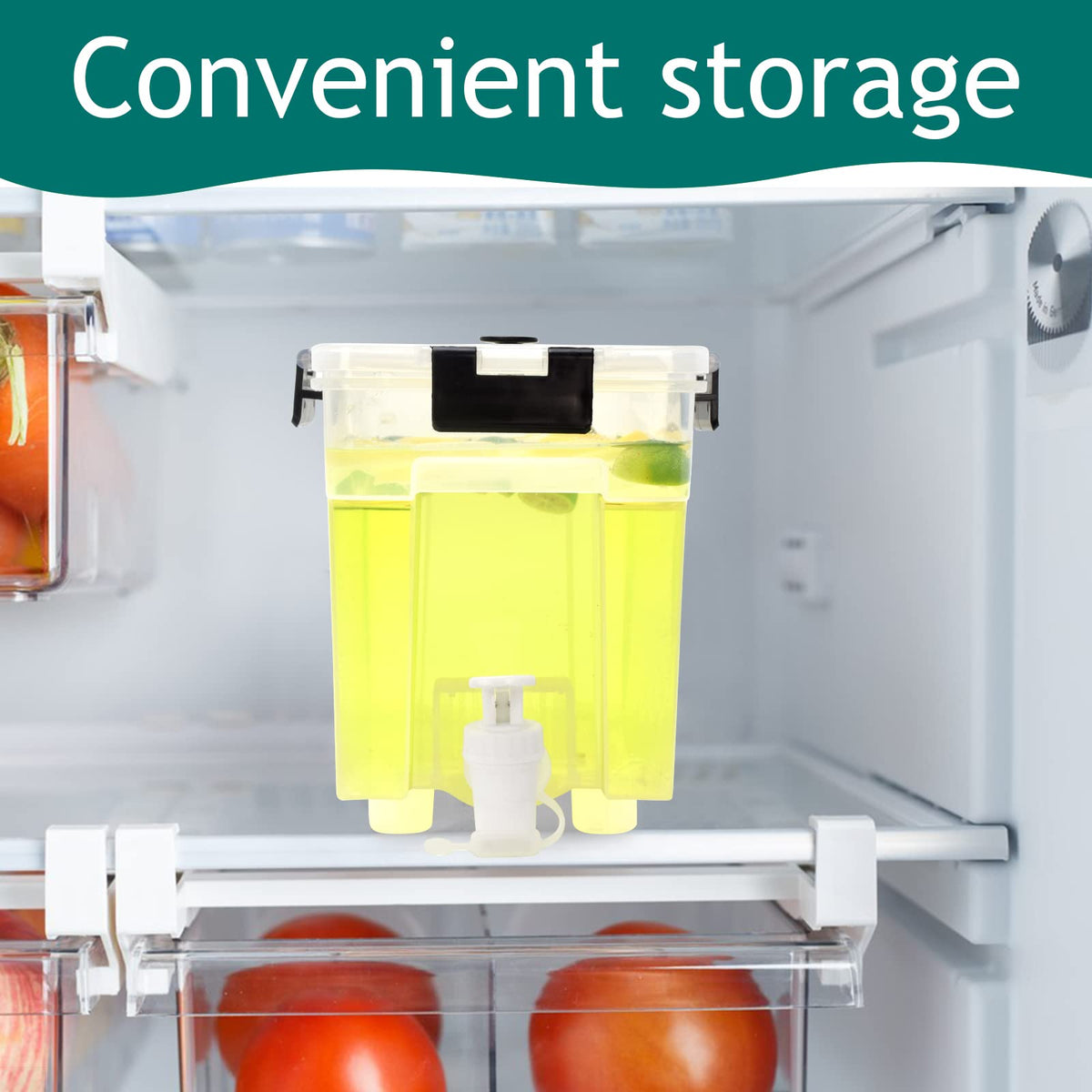 Slender design saves space on shelves and tables.