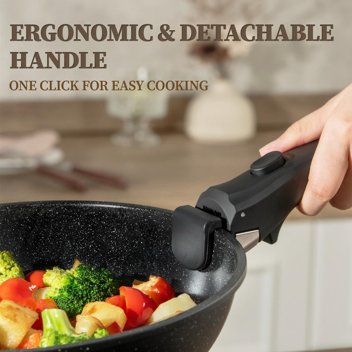 Dual-sided ceramic coating of Coicur cookware enabling effortless cleanup after cooking