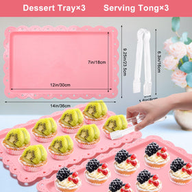 Coitak appetizer tray heart-edge pink adds a lively accent to hors d'oeuvres.