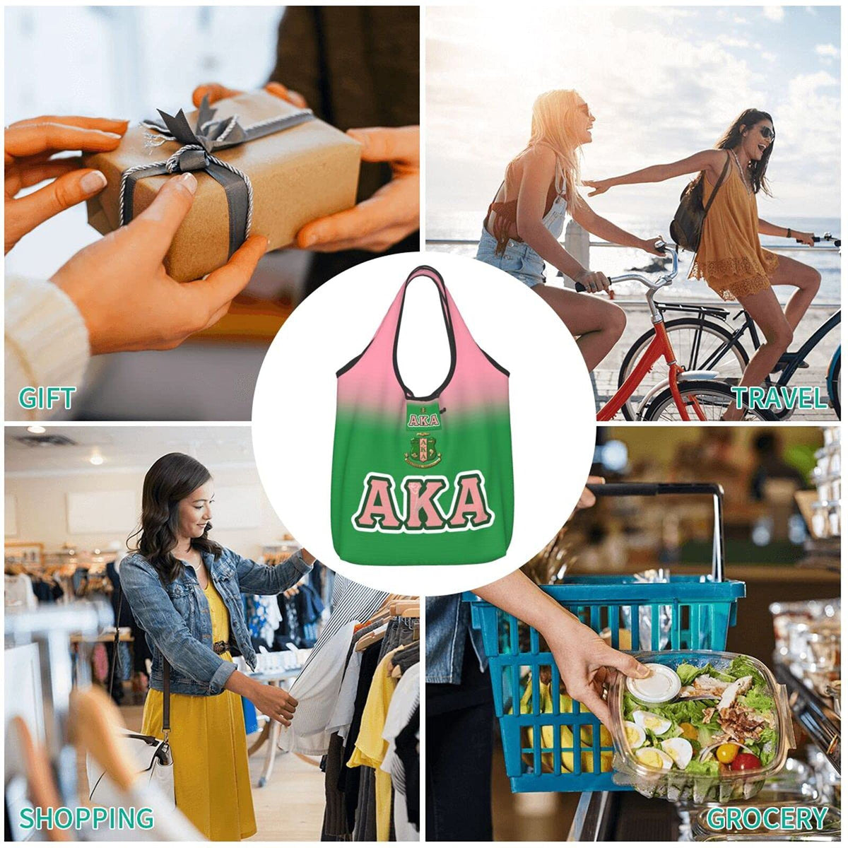 COKQU GGFF AKA tote bag machine washable for quick cleaning.