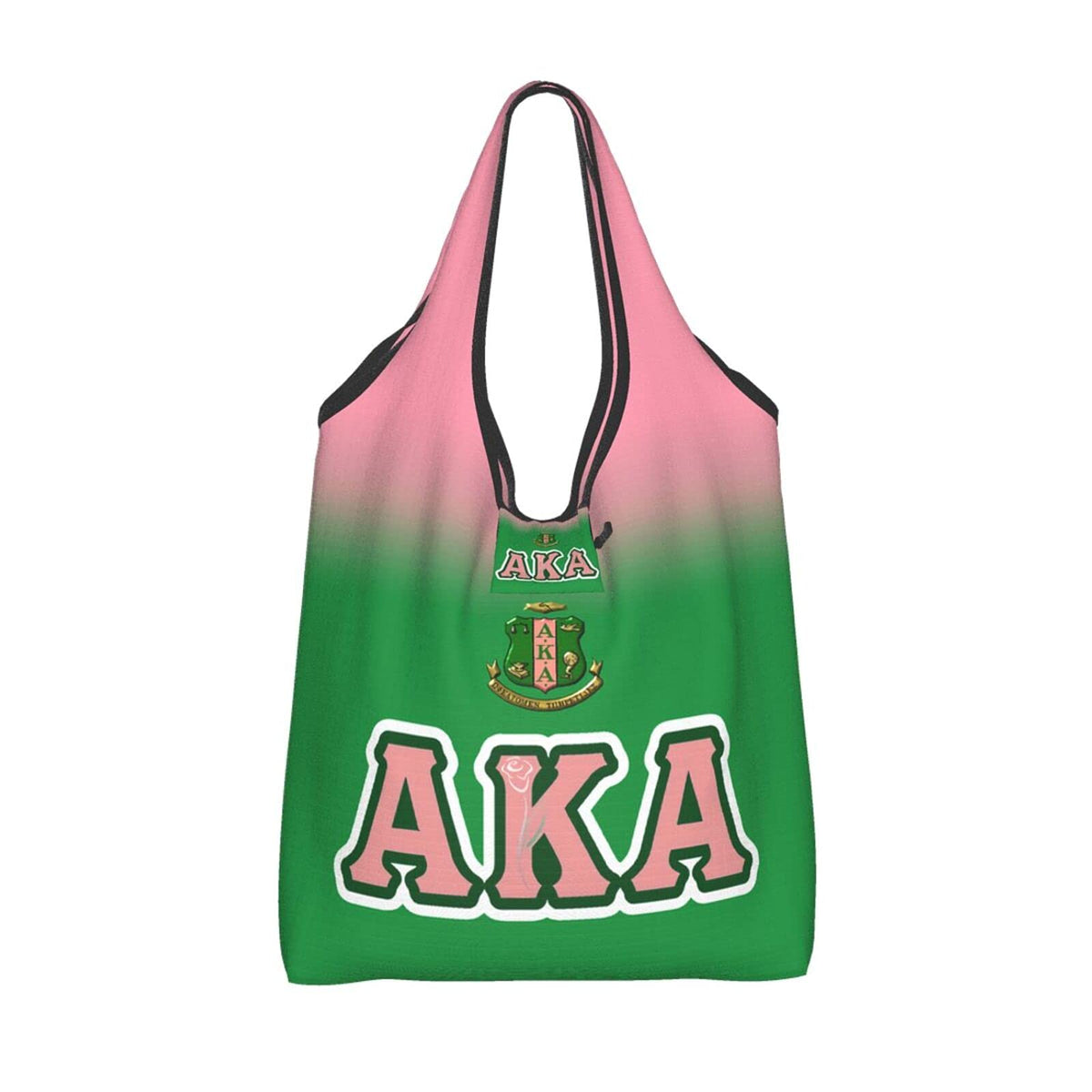 COKQU GGFF AKA tote bag open showing large capacity for groceries.