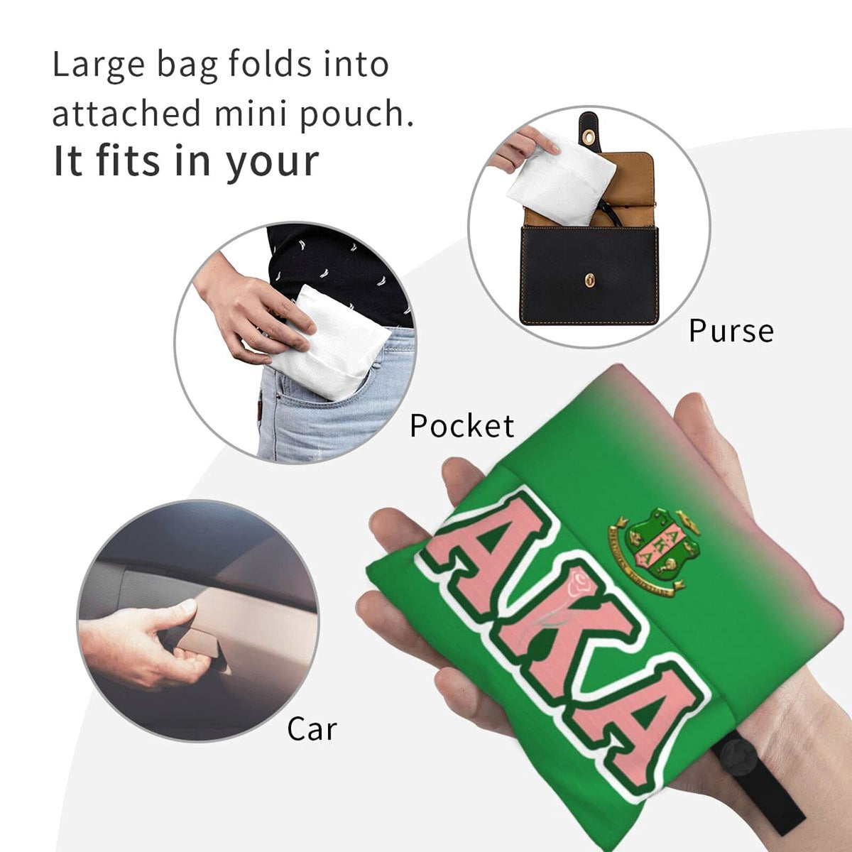COKQU GGFF AKA tote bag waterproof surface keeps contents dry.