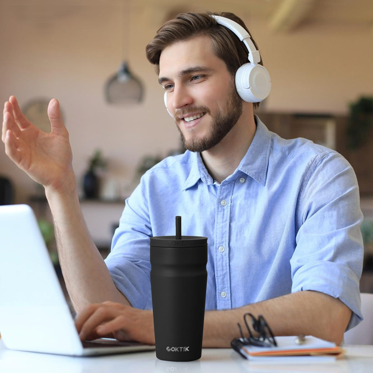 COKTIK tumbler in gym bag-ready size for workouts or commutes
