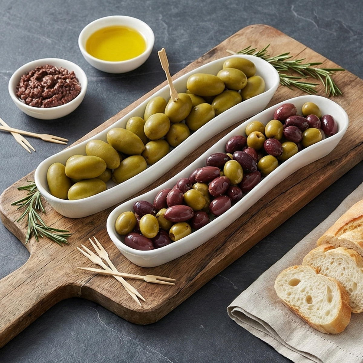 COKUMA cracker-appetizer tray pairs with dips for entertaining