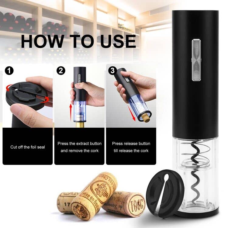 COKUNST corkscrew with foil cutter for easy bottle prep