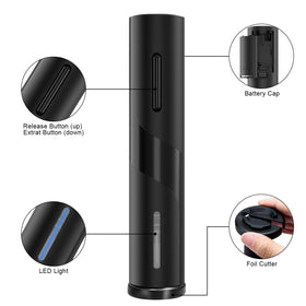 COKUNST electric wine opener ergonomic grip enables easy one-handed use.