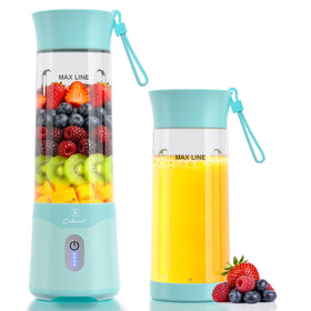 COKUNST portable blender close-up shows six blades for quick smoothies.