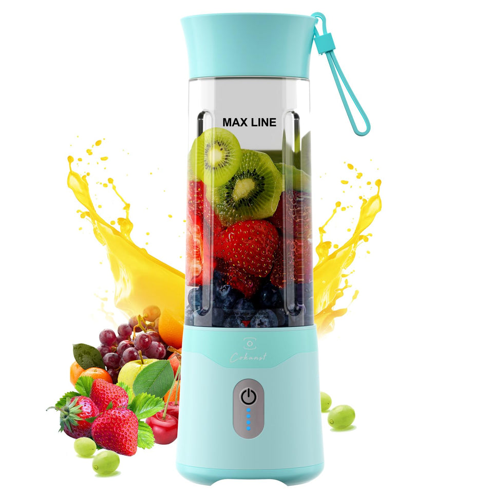 COKUNST portable blender base with magnetic induction for safe blending.