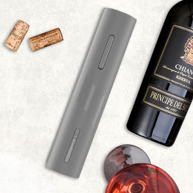Sleek gray shell with red accent on the COKUNST opener for modern style