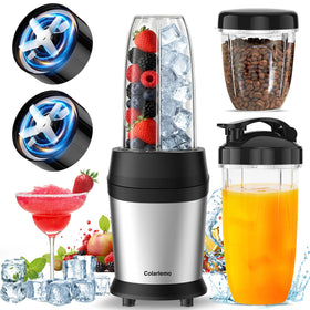 Colarlemo blender compact silver body for quick kitchen blending