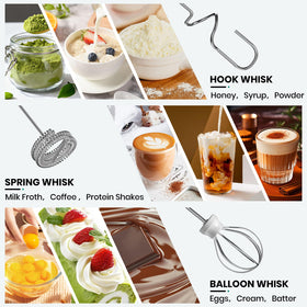 Colarlemo spring whisk attachment creating creamy froth quickly